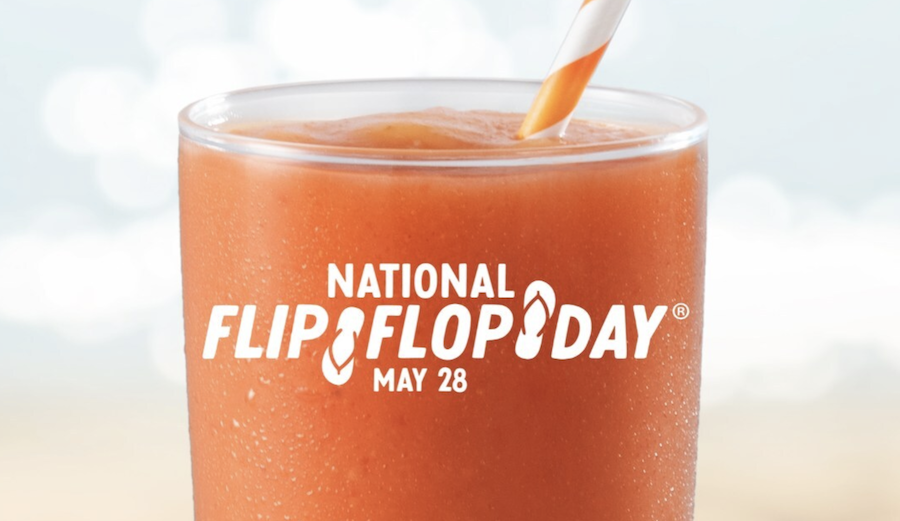 free smoothie for national flip flop day