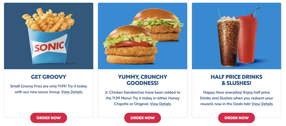 deals at sonic fries chicken sandwich half price drinks