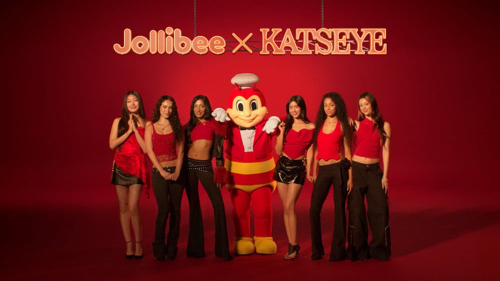 jollibee and katseye promo with mascot