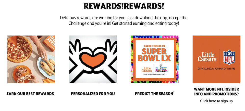 rewards on little caesars apps