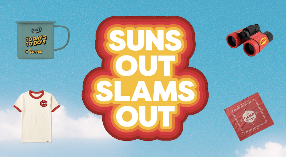 dennys merch store suns out slams out